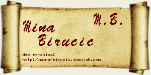 Mina Birucić vizit kartica